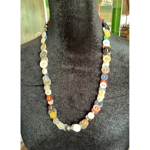 Vintage Paris Button Jewelry Necklace & Bracelet RARE Lot - Picture 2 of 9